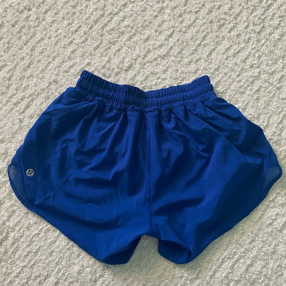 Royal blue lululemon hotty hot shorts 4” perfect condition